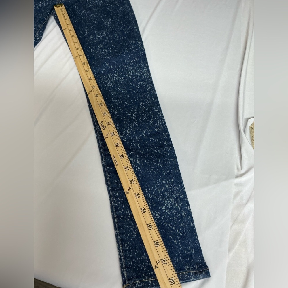 Levi's 710 super skinny Girls Blue Denim Bleach Splatter - Picture 9 of 10